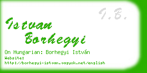 istvan borhegyi business card