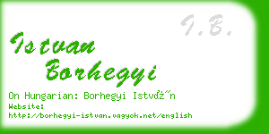 istvan borhegyi business card